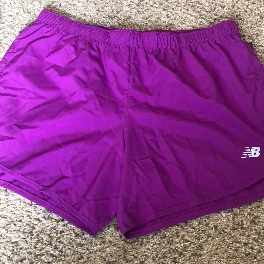 NWT New Balance purple running shorts
